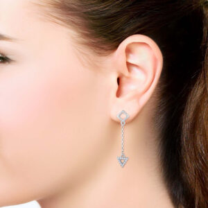 Mine Platinum Dangle Earring